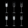Flute set da 6 - Trasparente, Assortiti