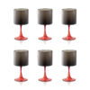Salicornia Wine set of 6 - Steel Grey / Red Thread